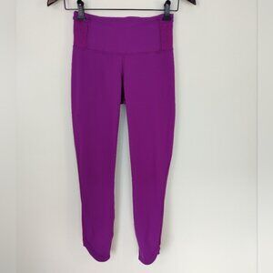 Lululemon Womens Leggings 4 Fuchsia Pink Leggings Workout Mesh Crop